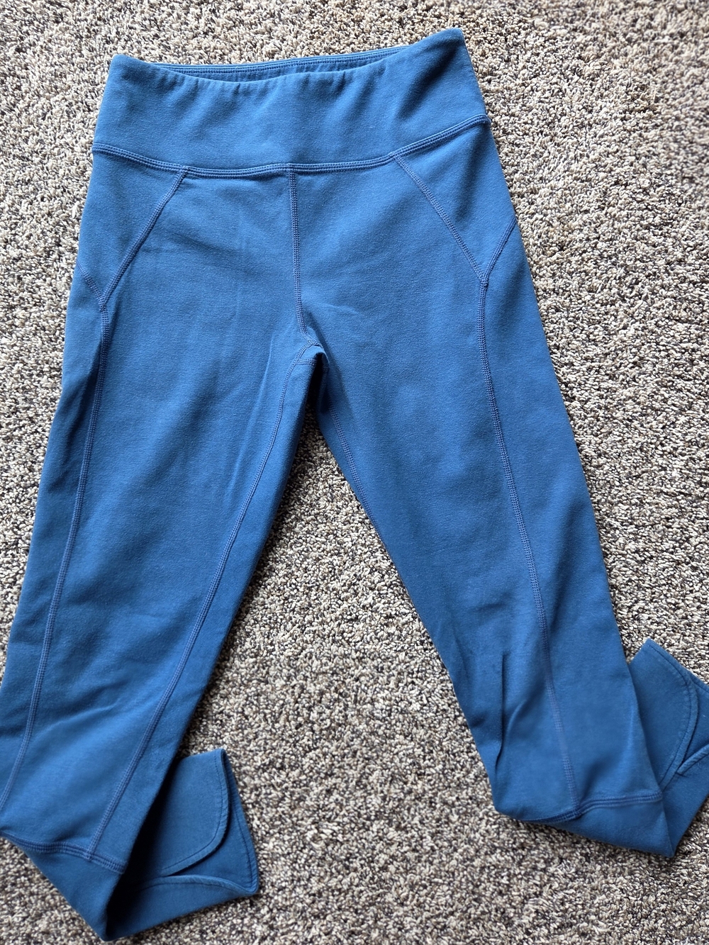 FP Movement by Free People Blue-Teal High-Waist Cropped Leggings
